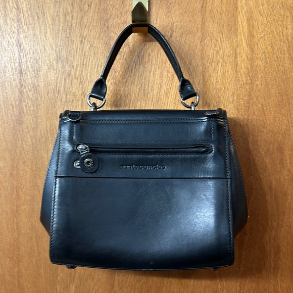 Leather satchel with detachable shoulder strap. - Picture 2 of 3